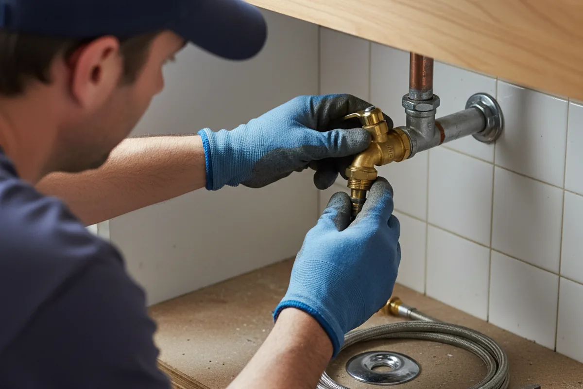 Shutoff valve and fitting work during Faucet and Fixture Repair in Galien